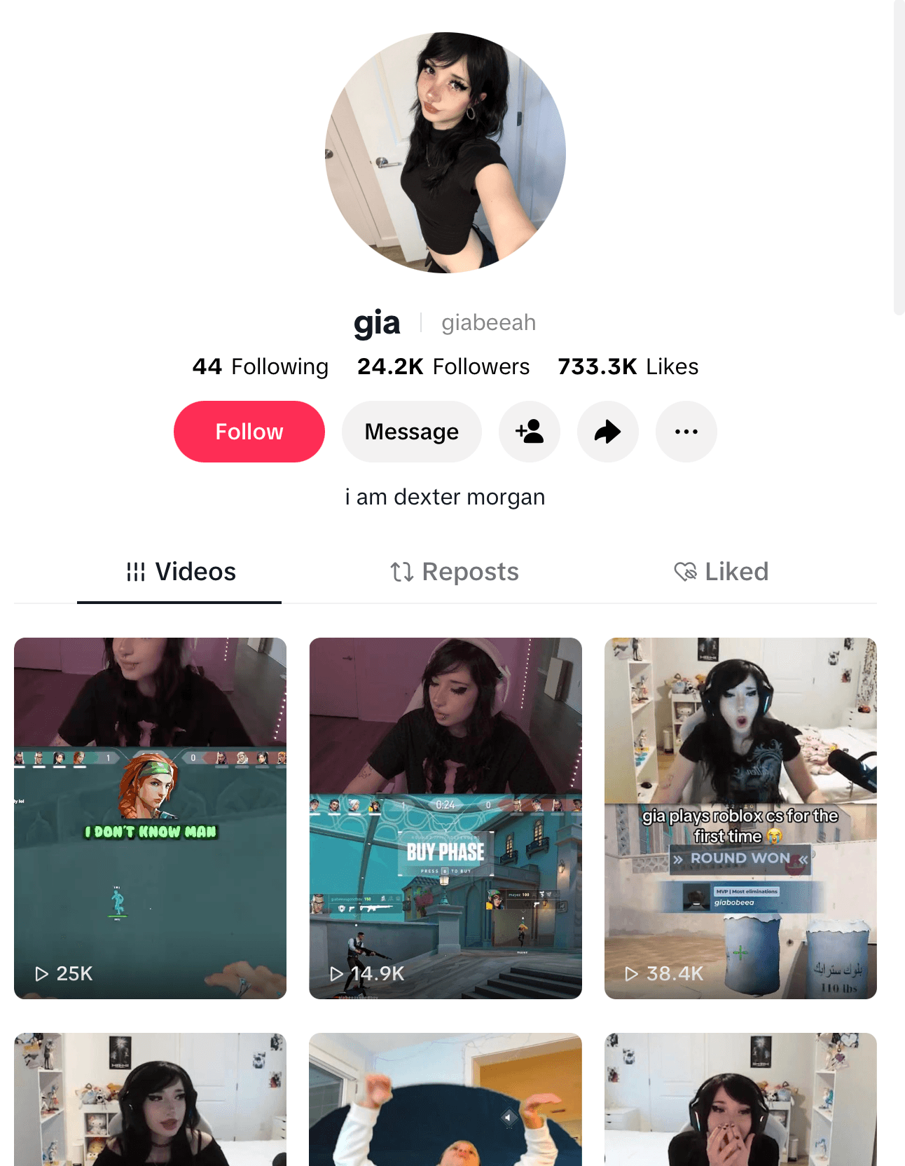 giabeeah Instagram profile